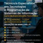 Técnico/a Especialista em Tecnologias e Programação de Sistemas de Informação – CET [Horário Laboral]